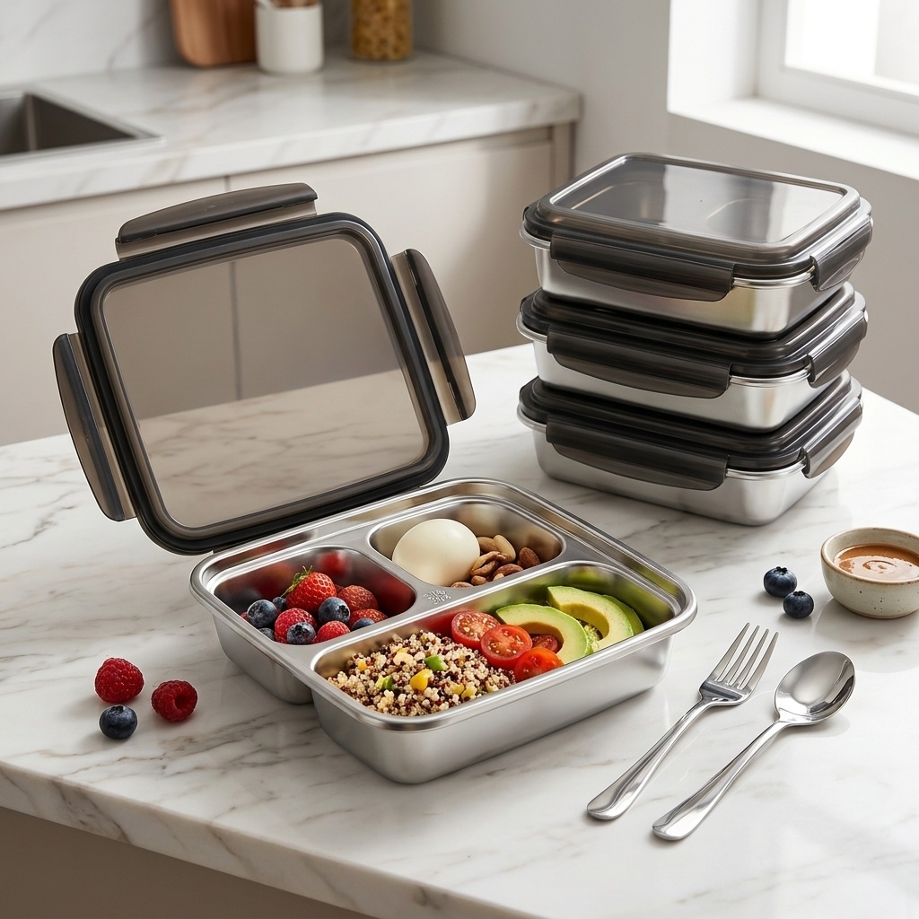 Bento Box Two Tier - Large Capacity Lunch Container With Lid