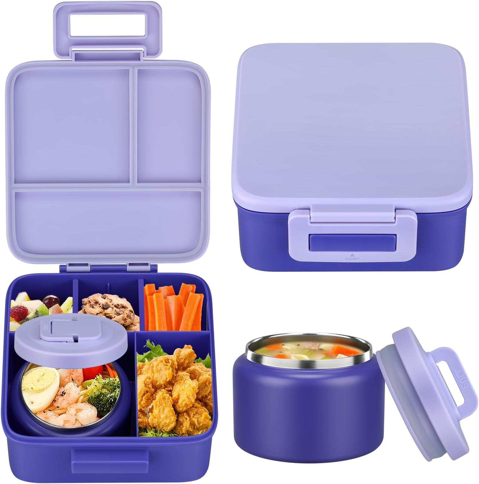 Bento Box Two Tier - 1 Set Bento Lunch Box for