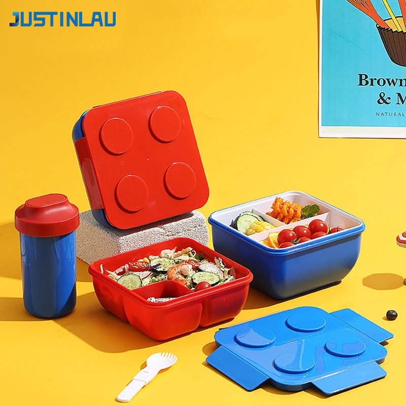 Bento Box Two Tier - JUSTINLAU Portable Sealed Lunch Box Color