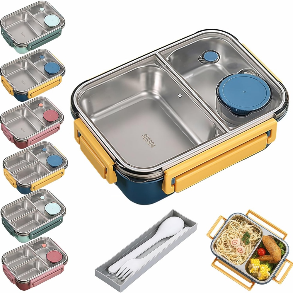 Bento Box Two Tier - 850ml Portable Lunch Boxes for Children