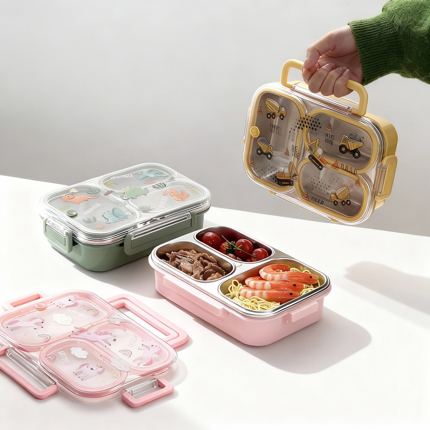 Bento Box Two Tier - Large Capacity Cartoon Children Lunch Box