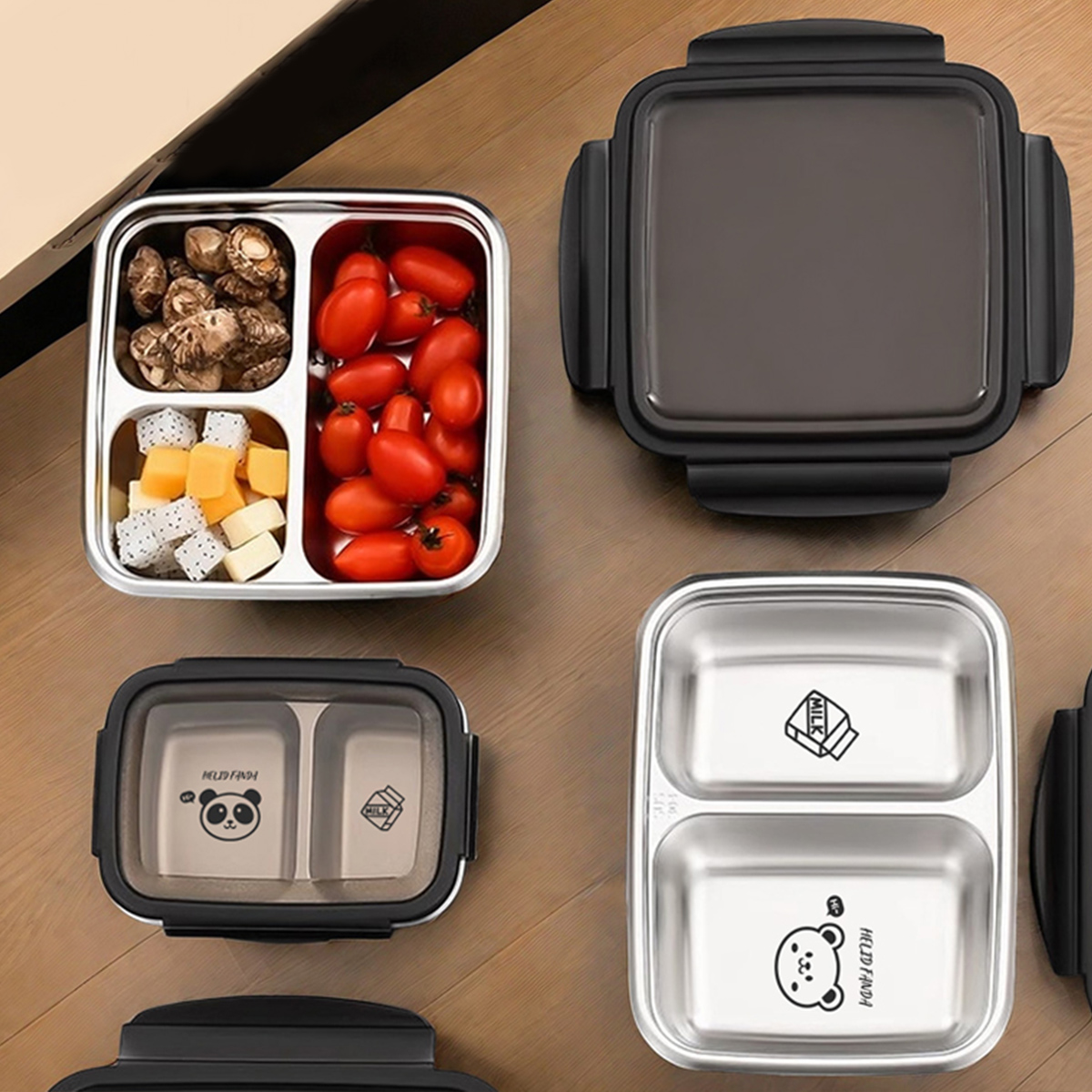 WORTHBUY 2/3 Grids 304 Stainle - Bento Box Two Tier ulasan dan harga