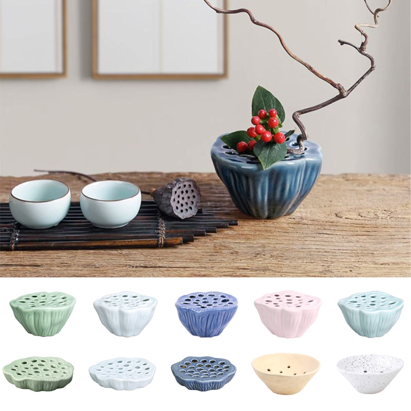1pcs Chinese Style Lotus Shape - Ikebana Vase Kenzan ulasan dan harga