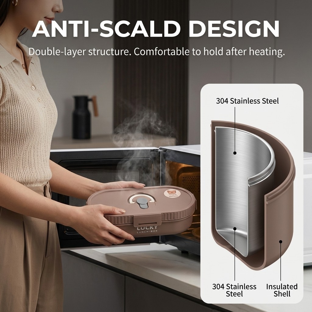 Microwavable 304 Stainless Ste - Bento Box Two Tier ulasan dan harga