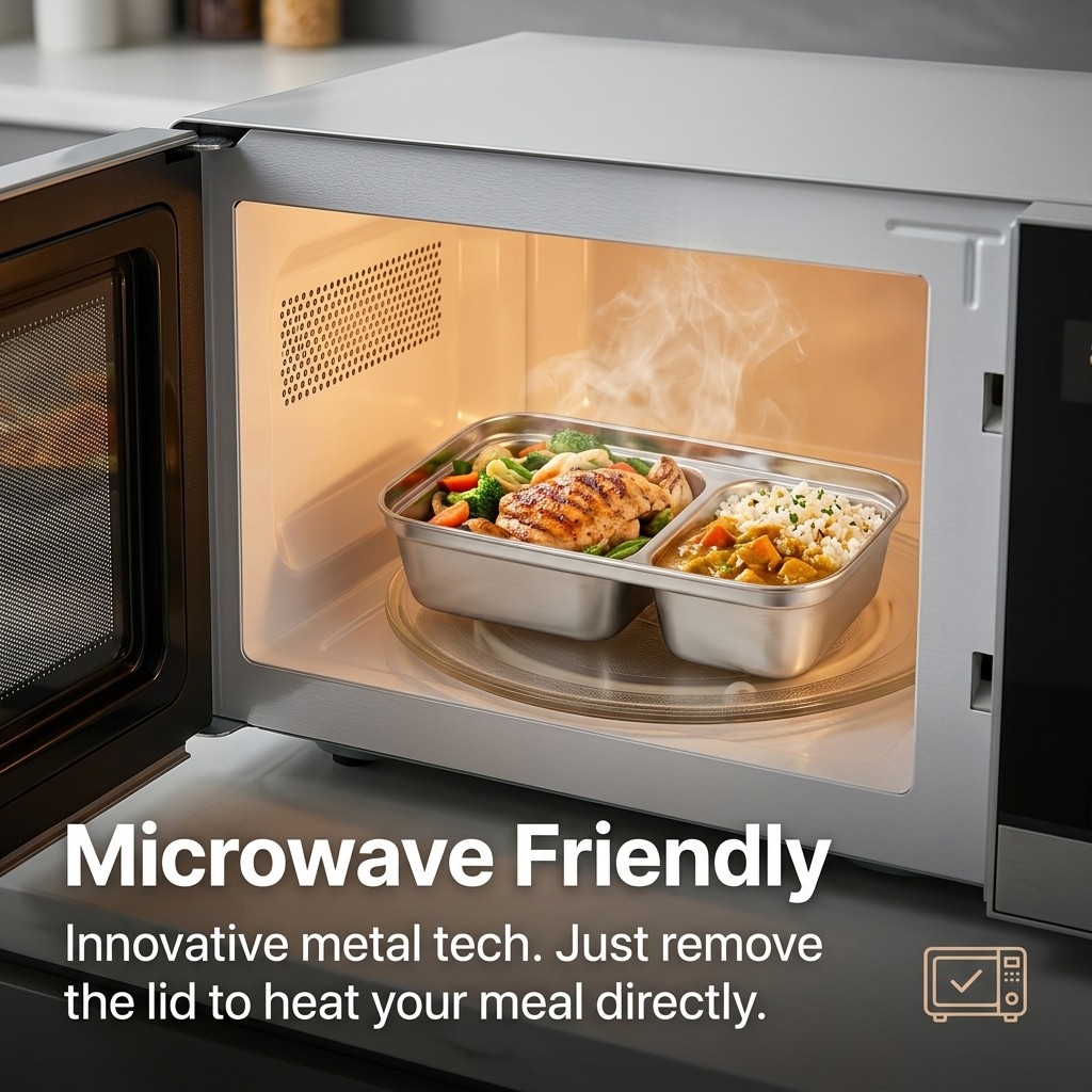 Microwave Safe 304 Stainless S - Bento Box Two Tier ulasan dan harga