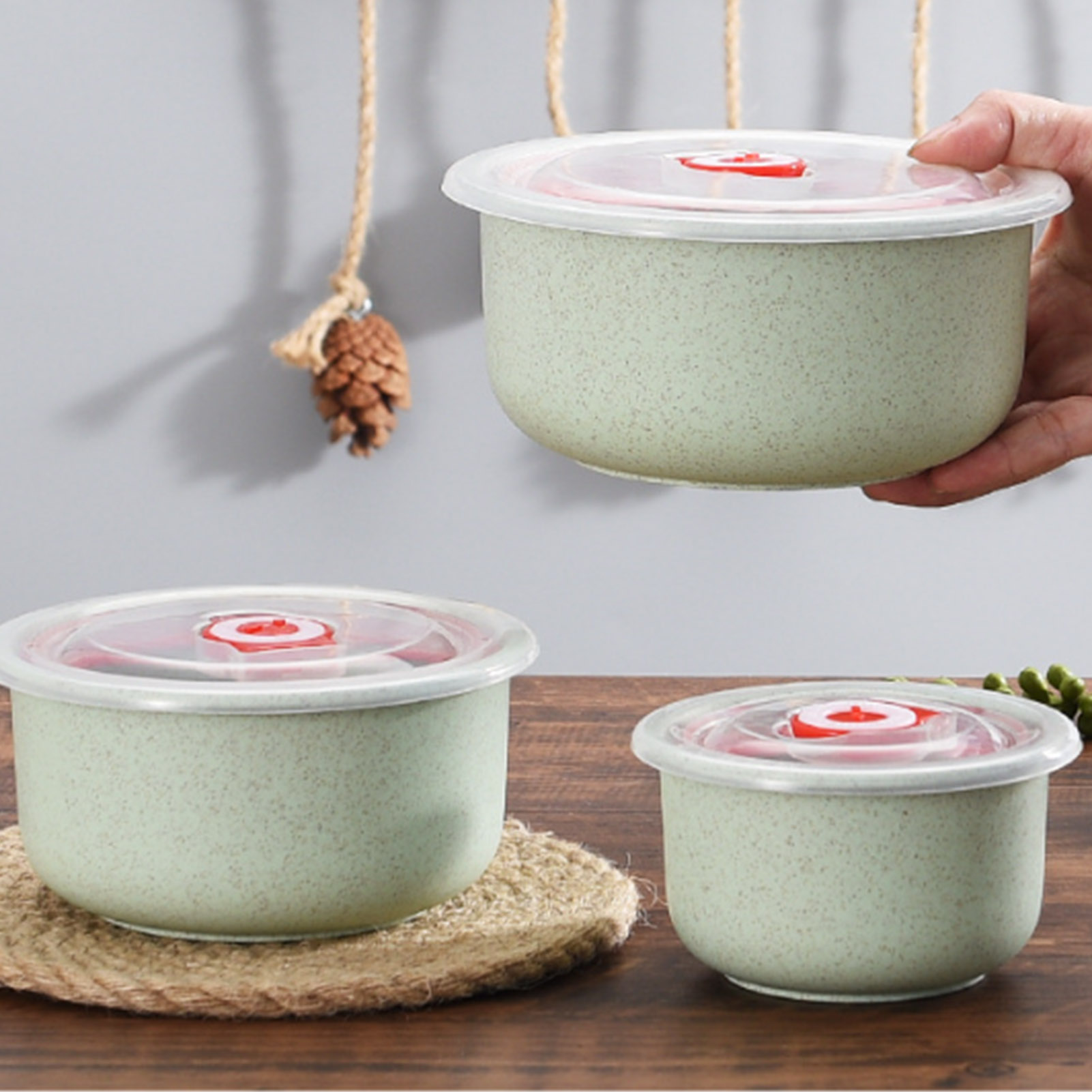 3pcs Food Storage Containers B - Bento Box Two Tier ulasan dan harga