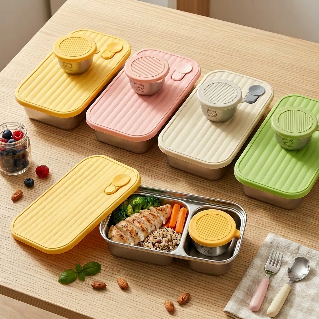 Portable Fruit Salad Food Cont - Bento Box Two Tier ulasan dan harga