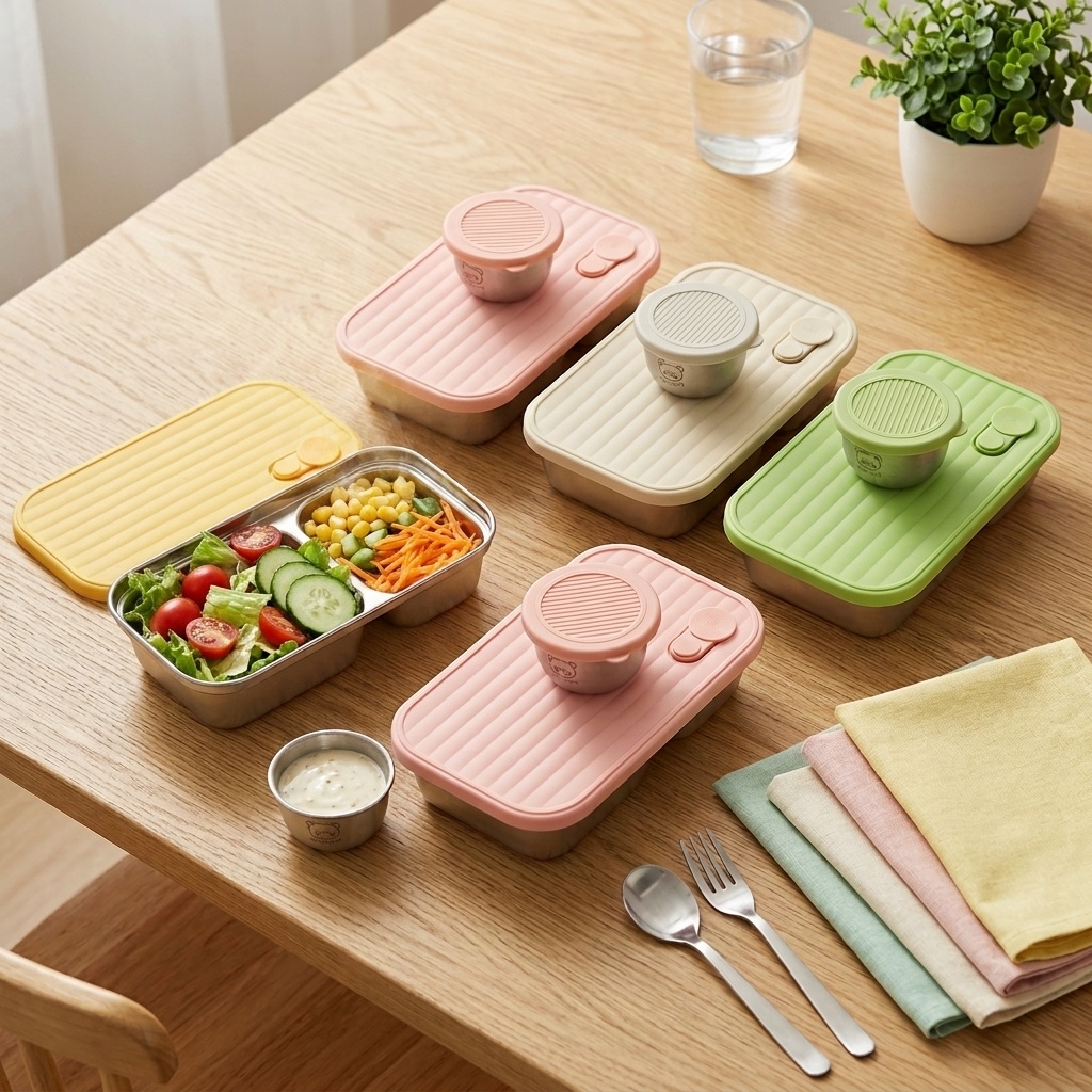 Portable Fruit Salad Food Cont - Bento Box Two Tier ulasan dan harga