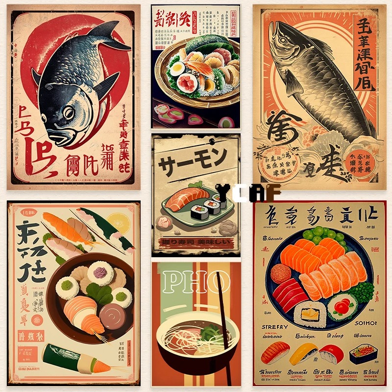 Vintage Japanese Food Poster C - Japanese Lifestyle And Food ulasan dan harga