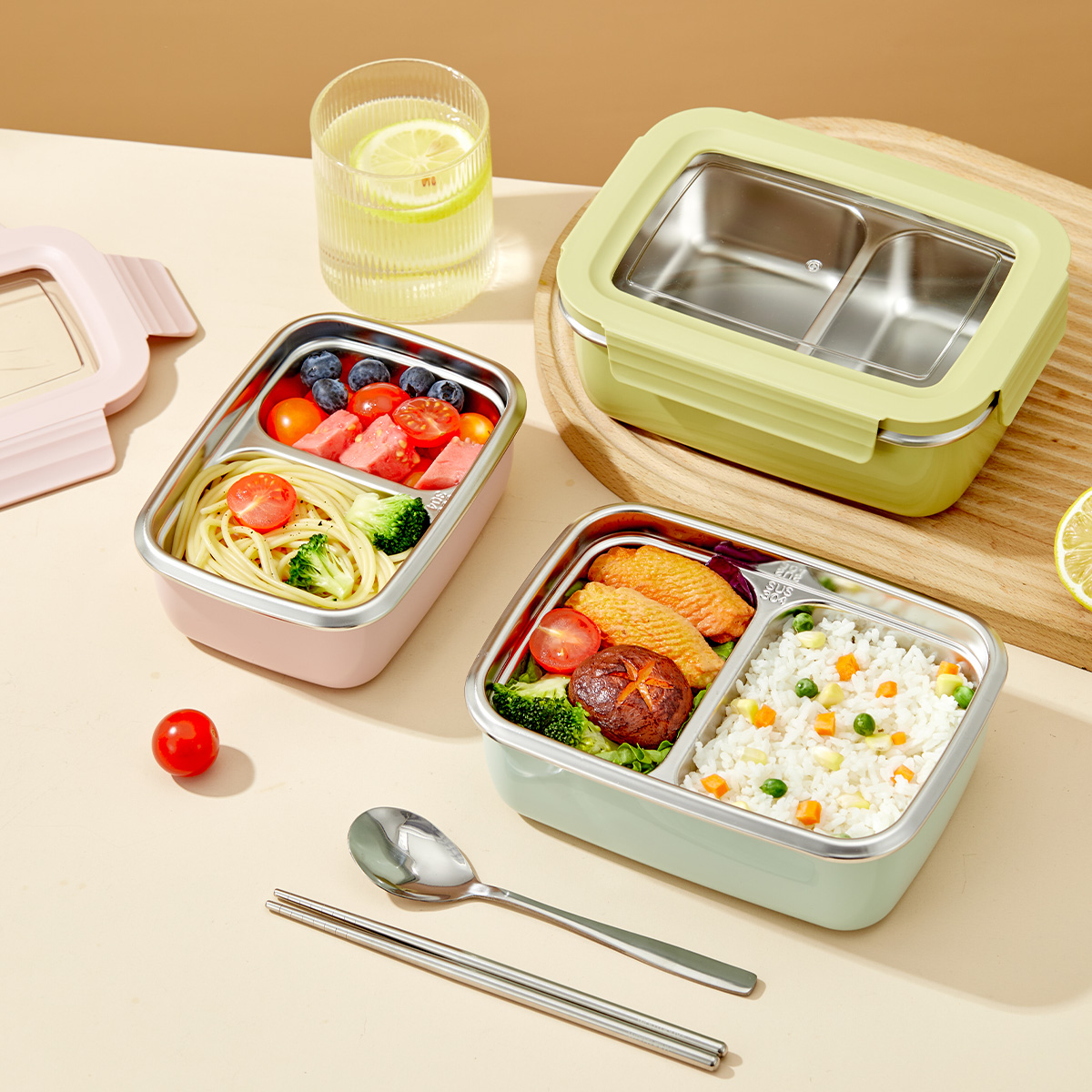 Microwave 304 Stainless Steel  - Bento Box Two Tier ulasan dan harga
