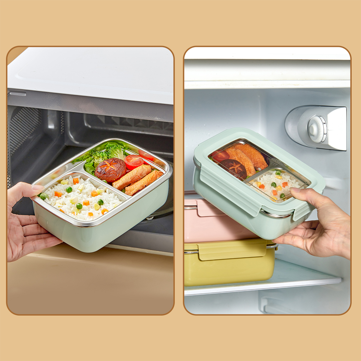Microwave 304 Stainless Steel  - Bento Box Two Tier ulasan dan harga