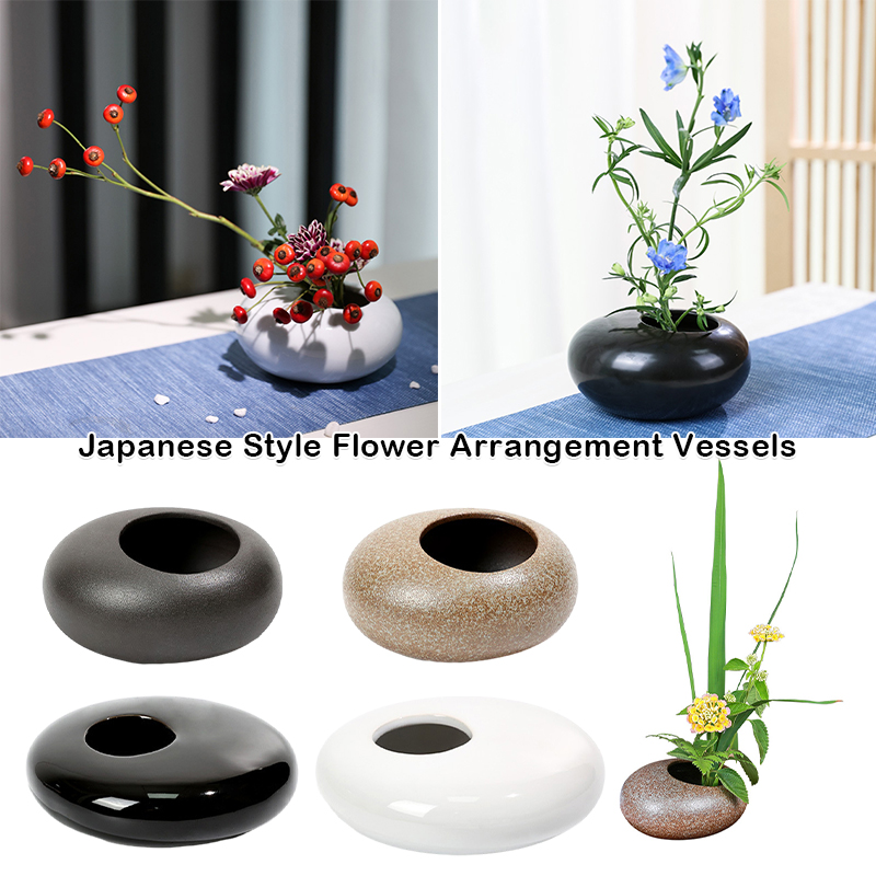 Ceramic Vase Japanese Style Ik - Ikebana Vase Kenzan ulasan dan harga