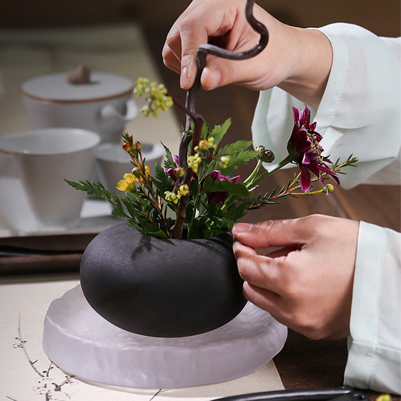 Ceramic Vase Japanese Style Ik - Ikebana Vase Kenzan ulasan dan harga