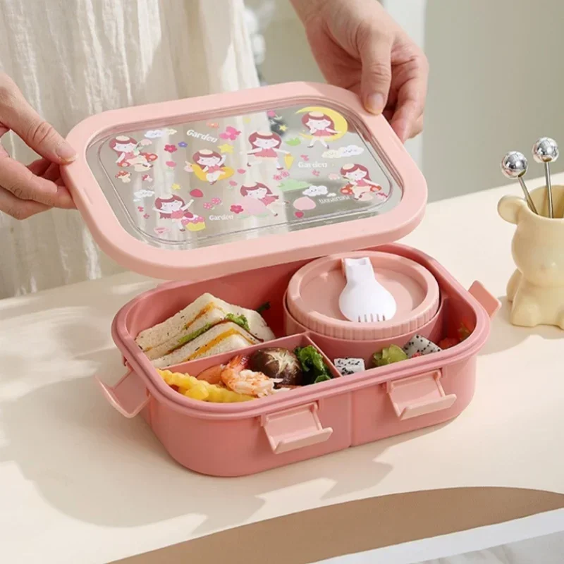 1000/1350ml Portable Cartoon B - Bento Box Two Tier ulasan dan harga