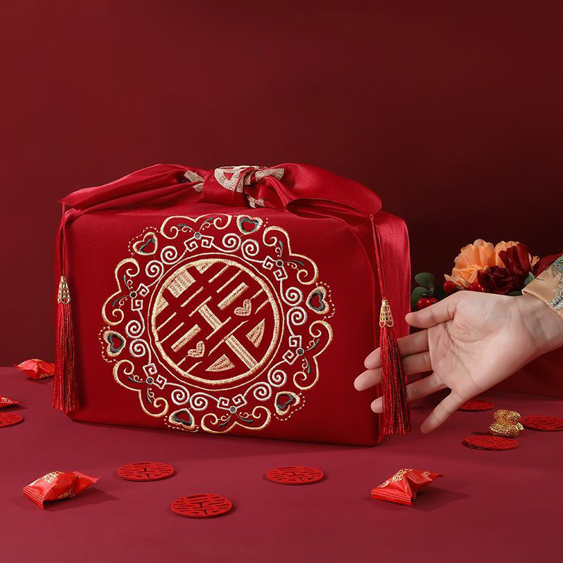 Chinese Style Red Handkerchief - Furoshiki Wrap Cloth ulasan dan harga