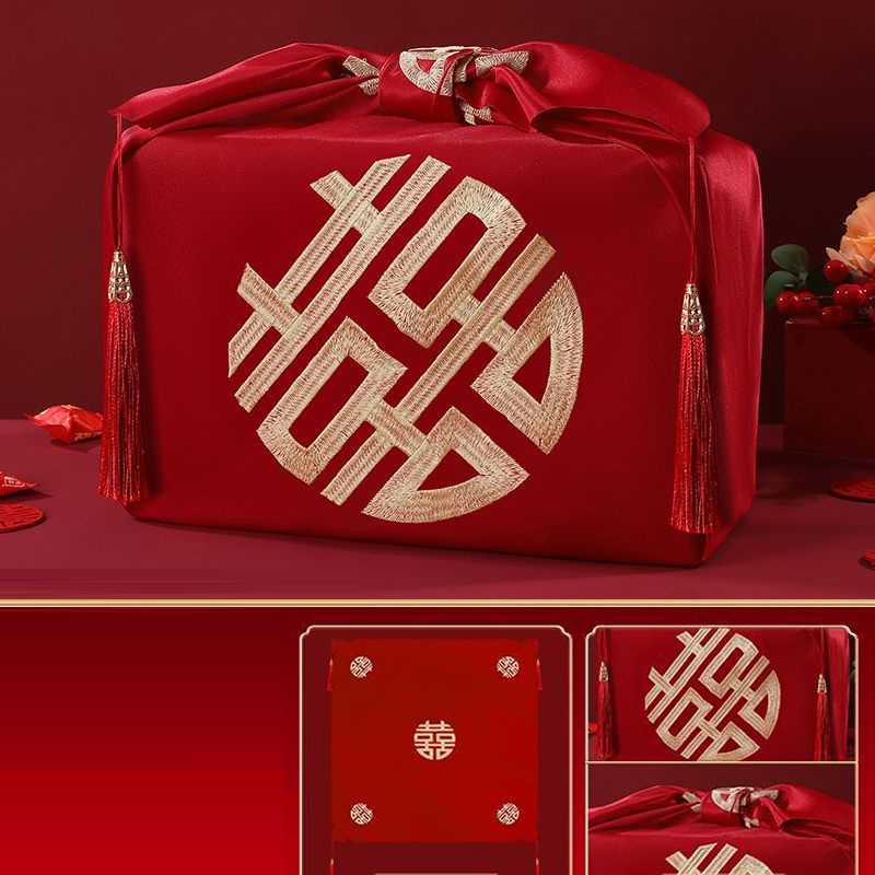 Chinese Style Red Handkerchief - Furoshiki Wrap Cloth ulasan dan harga